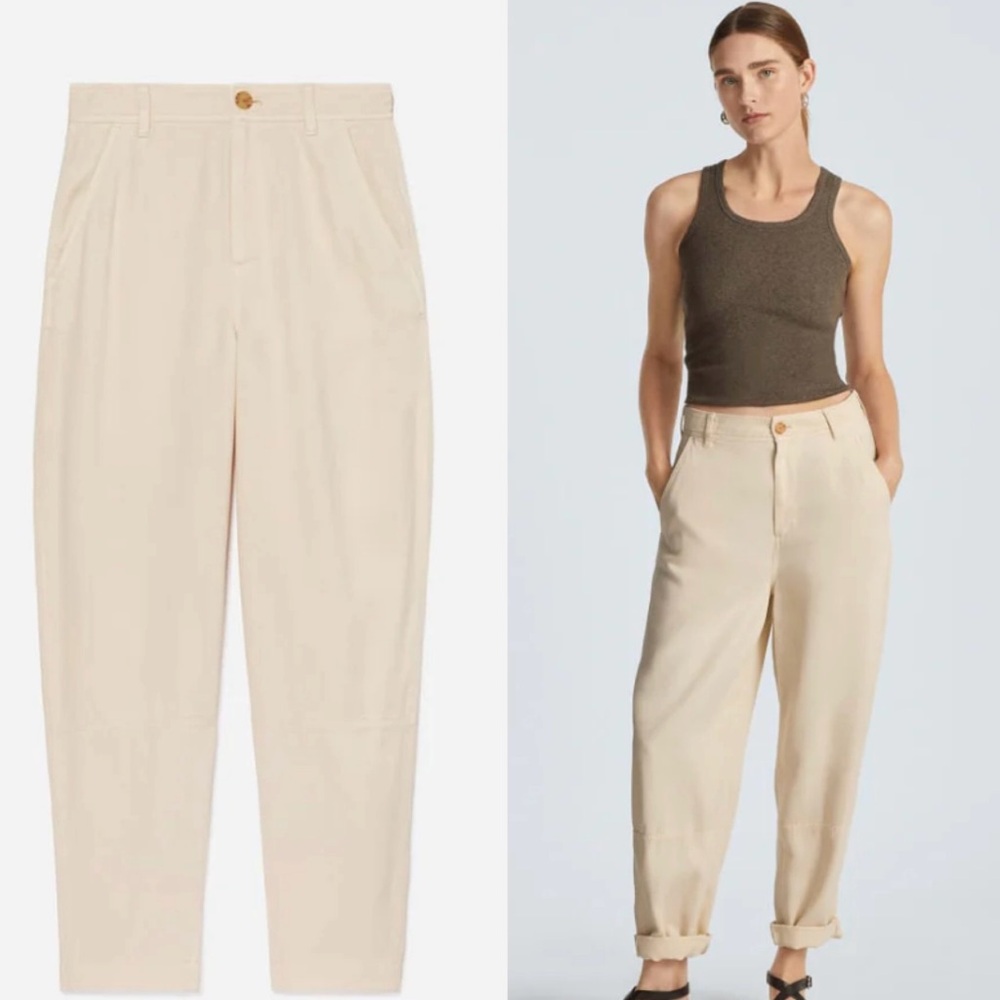 NWT $118 Everlane Parchment-Colored High-Waisted The Chino In Buttersoft 6
